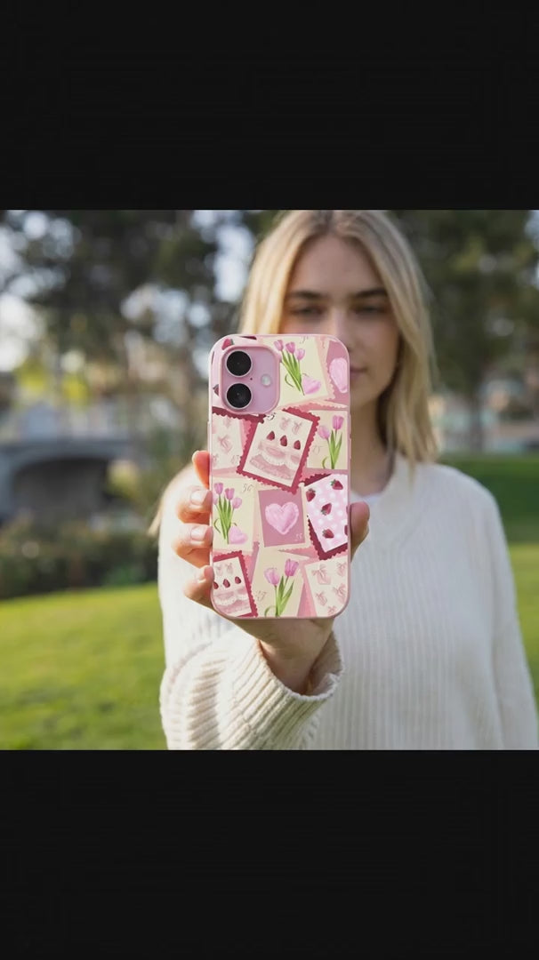 Bubblegum Pink Love Letters iPhone 15 Pro Case - Product video demonstration