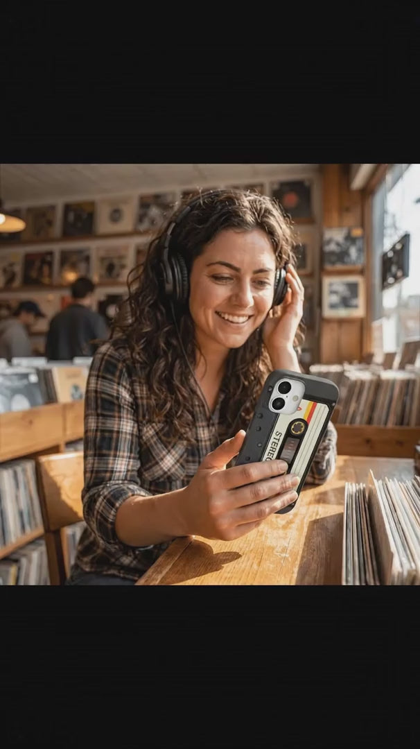 Black Cassette iPhone 15 Pro Case - Product video demonstration