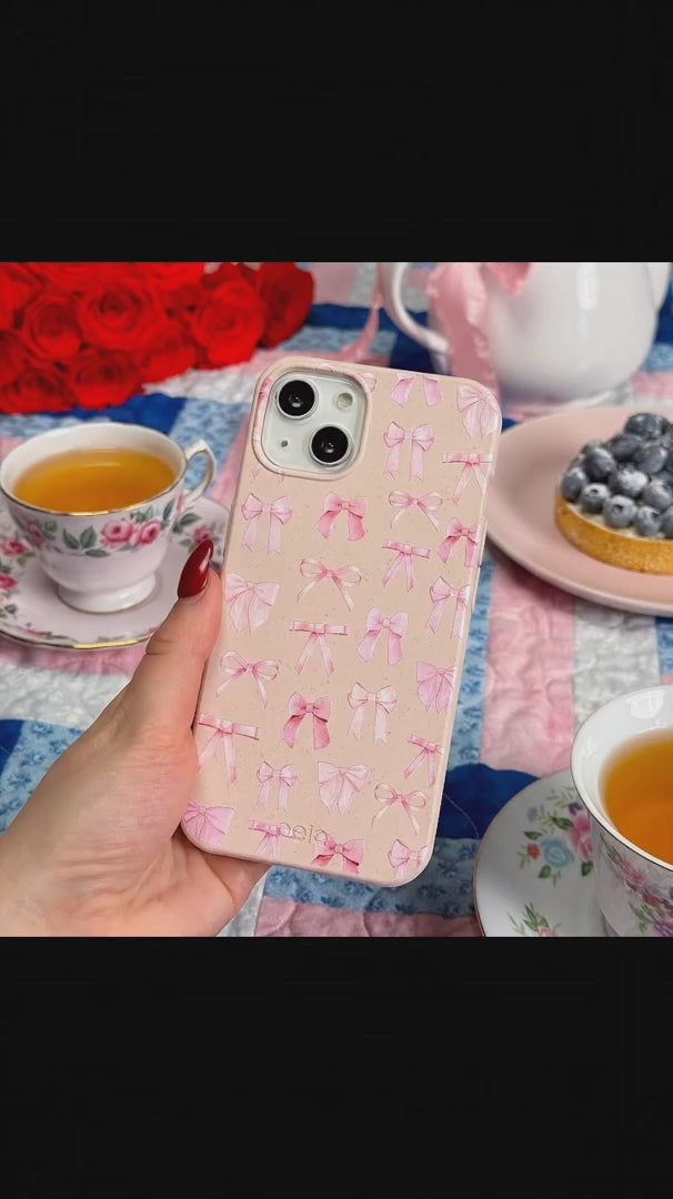 Seashell Rosy Bows iPhone 16 Pro Case - Product video demonstration