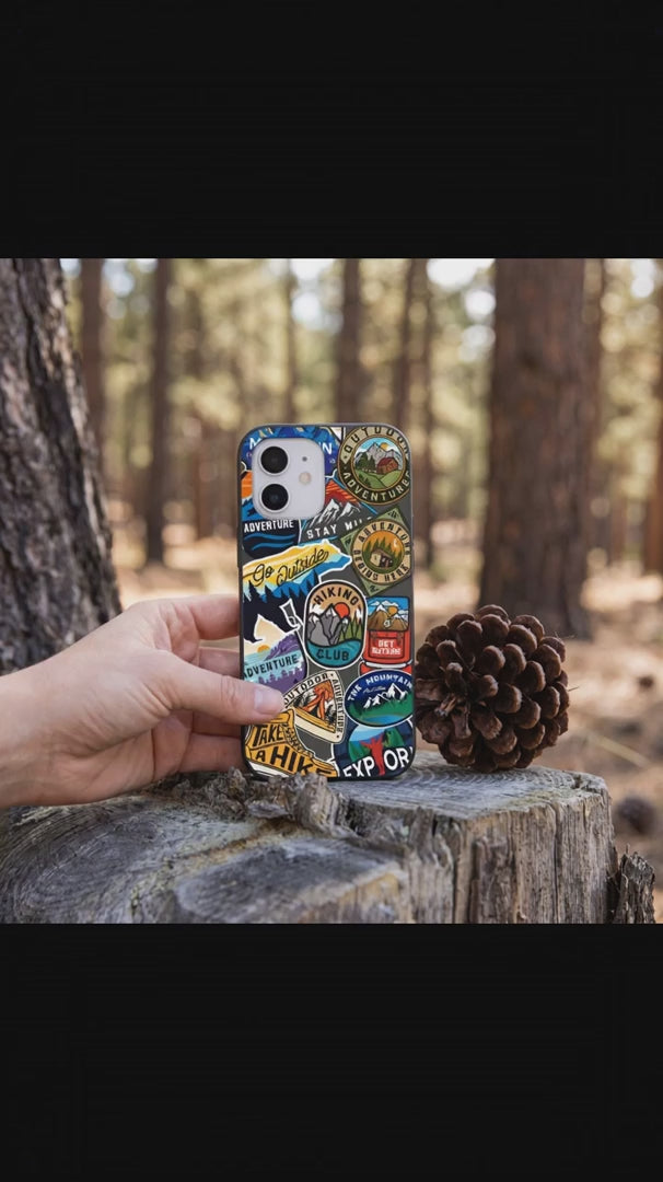 Black Trail Stickers iPhone 15 Pro Case - Product video demonstration