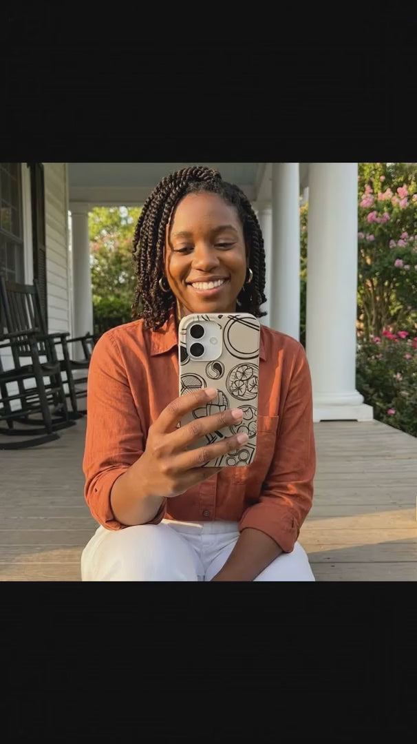 London Fog Dimsum Doodles iPhone 15 Case - Product video demonstration