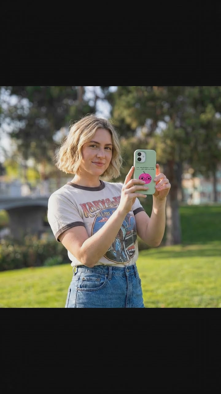 Sage Green Cry iPhone 17 Case - Product video demonstration