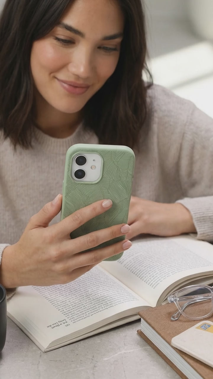 Sage Green Lushy Leaves iPhone 17 Case - Product video demonstration