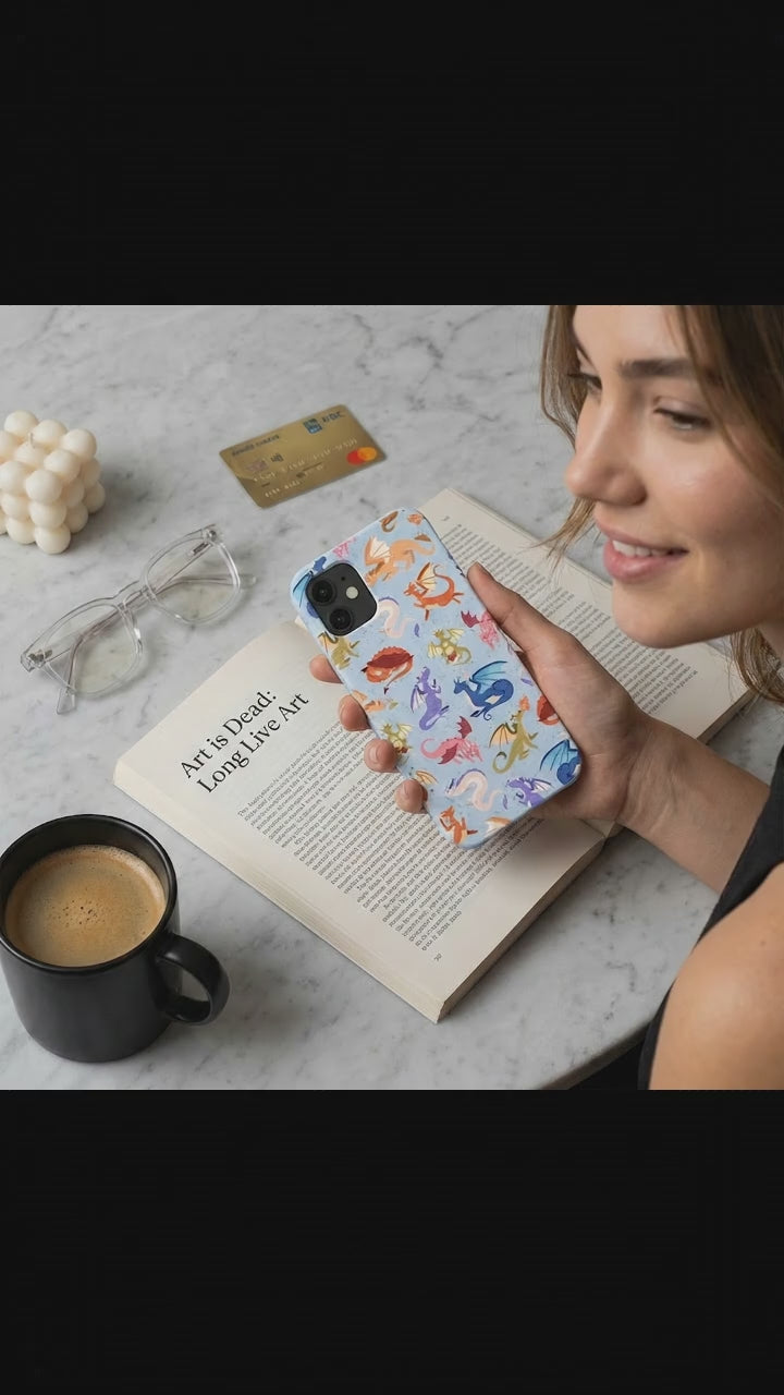 Powder Blue Dragon Cuties iPhone 12 Mini Case - Product video demonstration