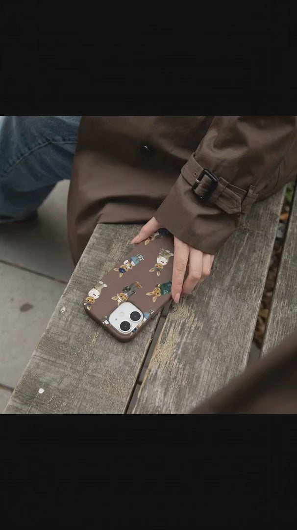 Chocolate Brown Rabbit Friends iPhone 15 Pro Case - Product video demonstration