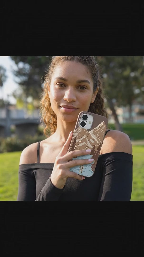 Chocolate Brown Gone Fishing iPhone 16 Pro Max Case - Product video demonstration