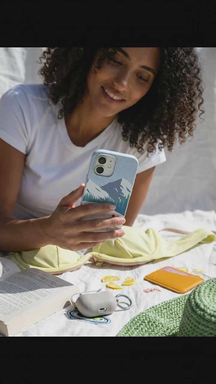 Powder Blue Shredding Peaks iPhone 17 Case - Product video demonstration