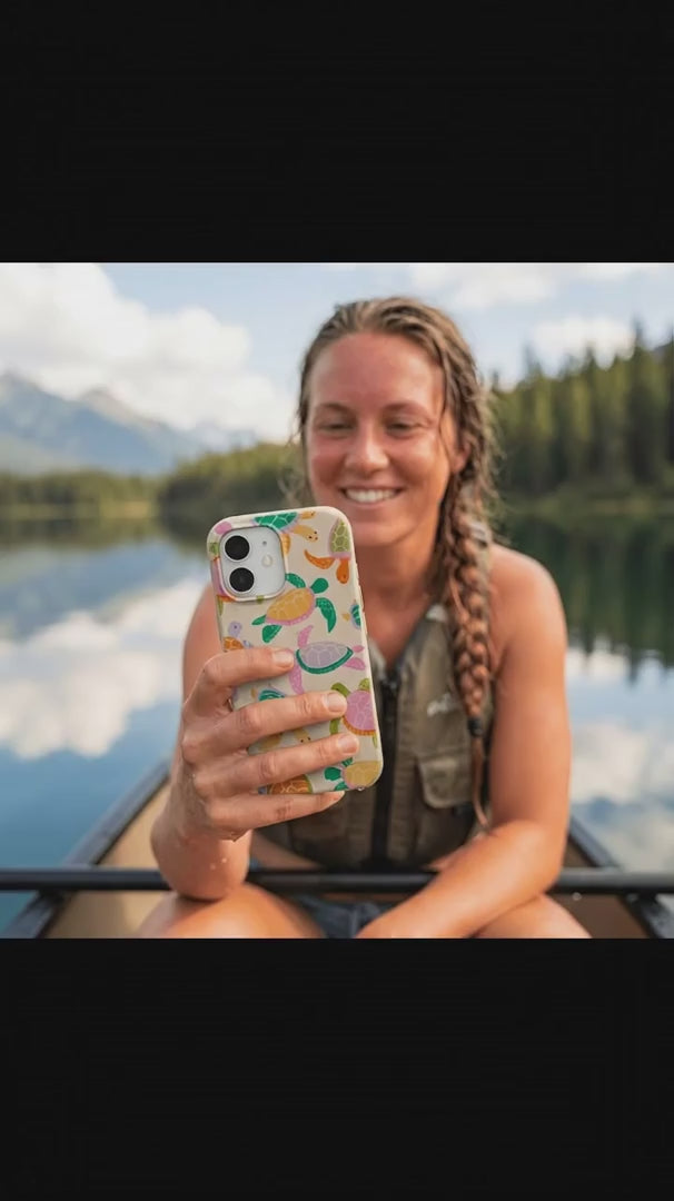 Seashell Sea Turtle Party iPhone 15 Pro Case - Product video demonstration