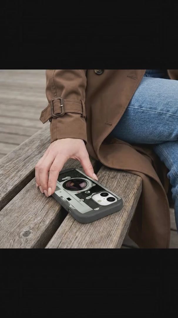Black Vintage Camera iPhone 16 Pro Max Case - Product video demonstration
