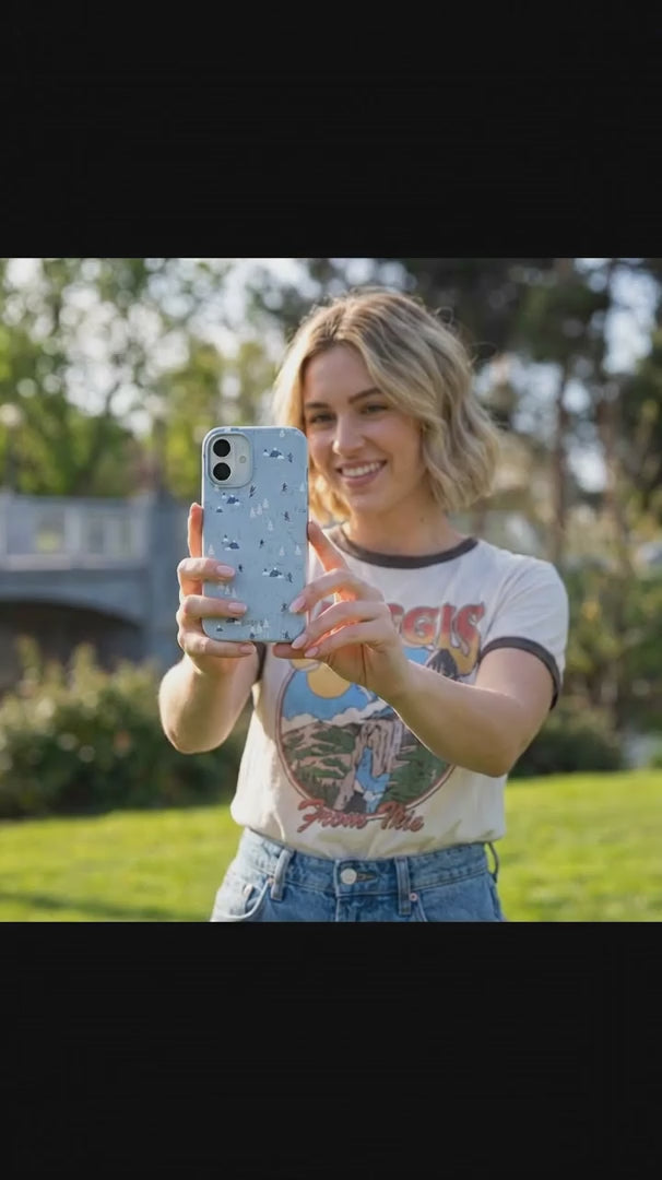 Powder Blue Ski Pass iPhone 17 Pro Case - Product video demonstration
