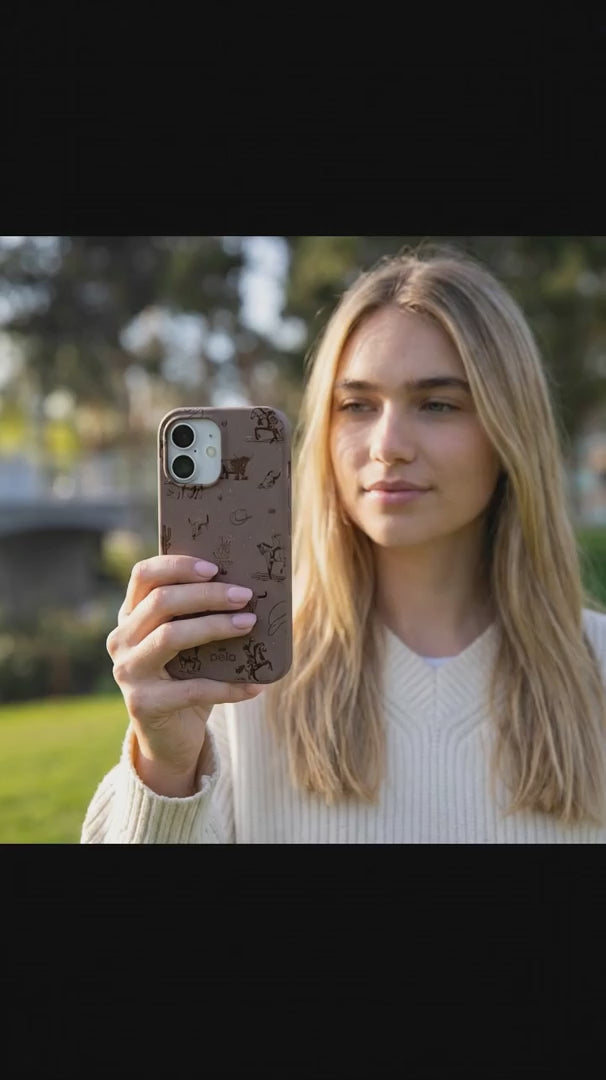 Chocolate Brown Wild Frontier iPhone 15 Pro Case - Product video demonstration