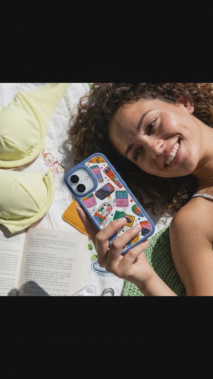 Clear Sardine Cans iPhone 17 Case With True Blue Ridge (MagSafe included) - Product video demonstration