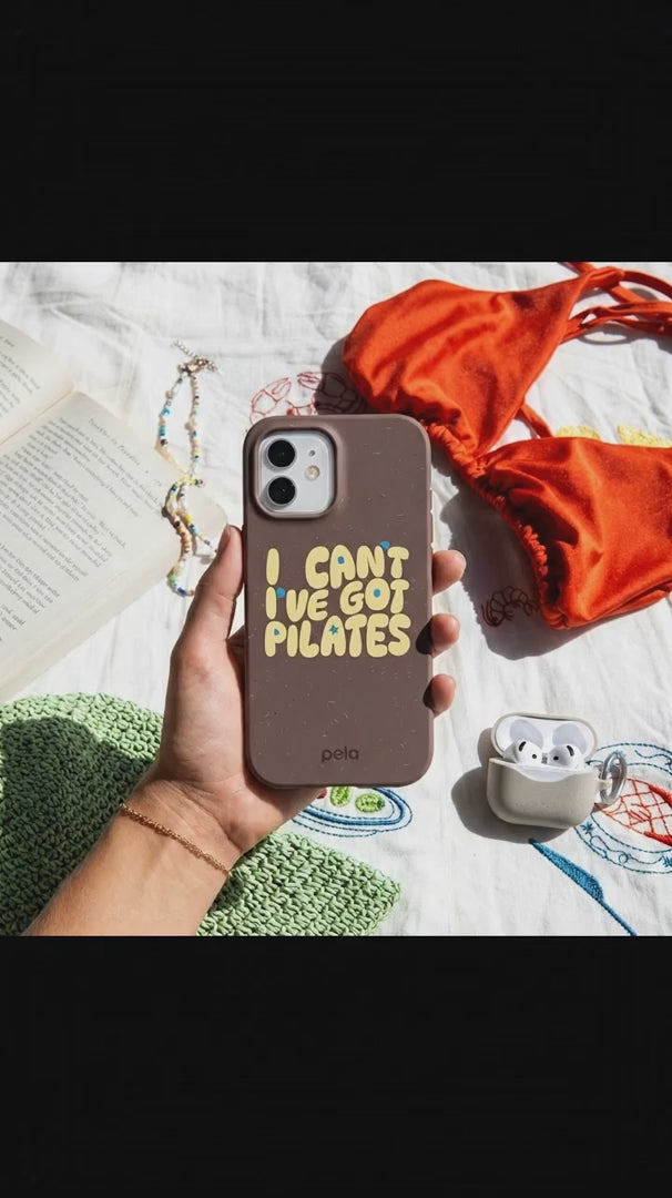 Chocolate Brown Ive got Pilates iPhone 13 Pro Case