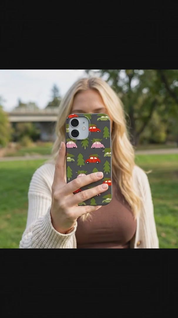 Black Holiday Caravan iPhone 16 Pro Case - Product video demonstration