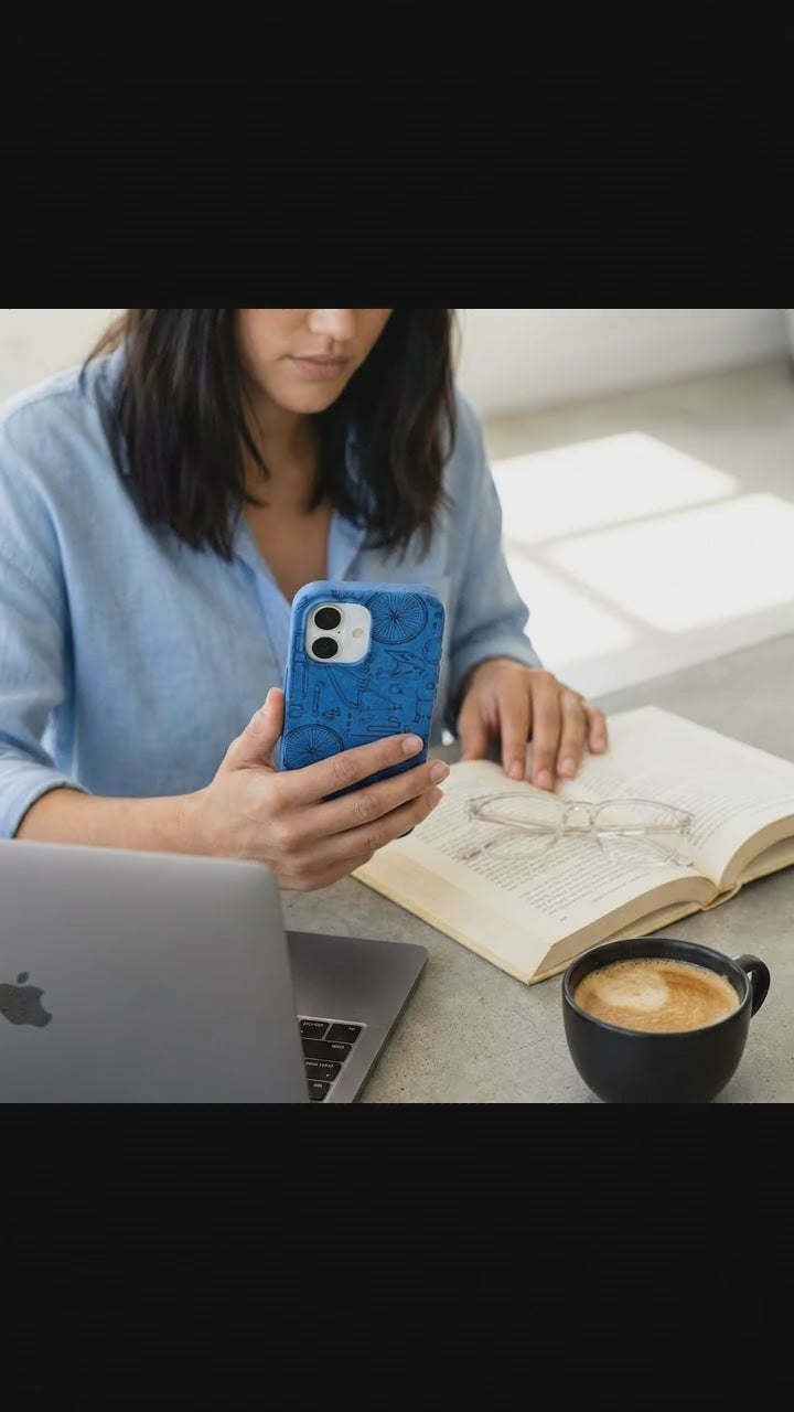 Electric Blue Changing Gears iPhone 17 Case - Product video demonstration