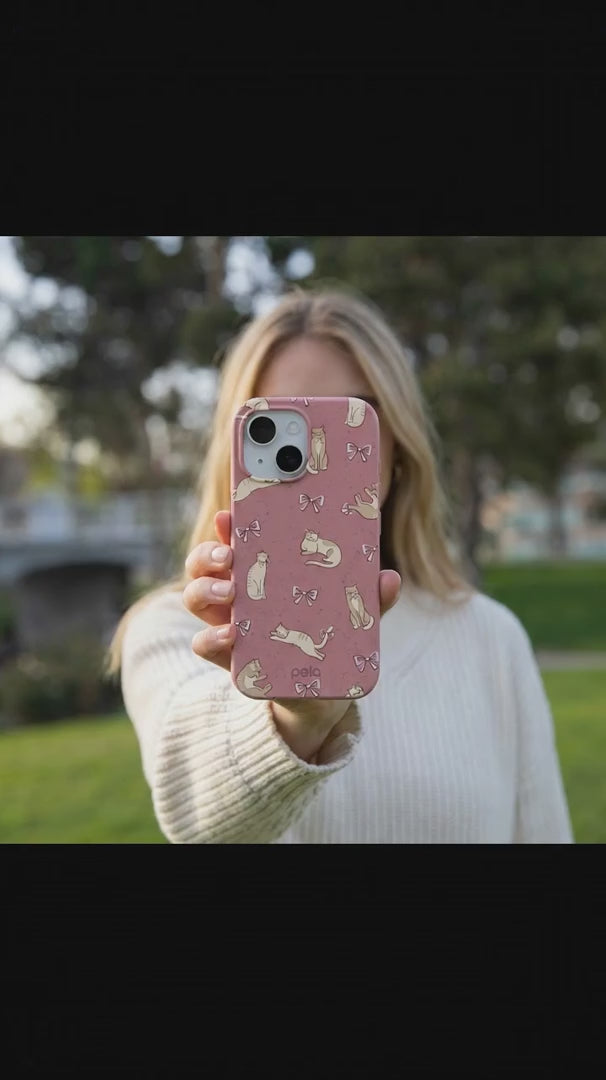 Bubblegum Pink Purrfection iPhone 17 Pro Case - Product video demonstration
