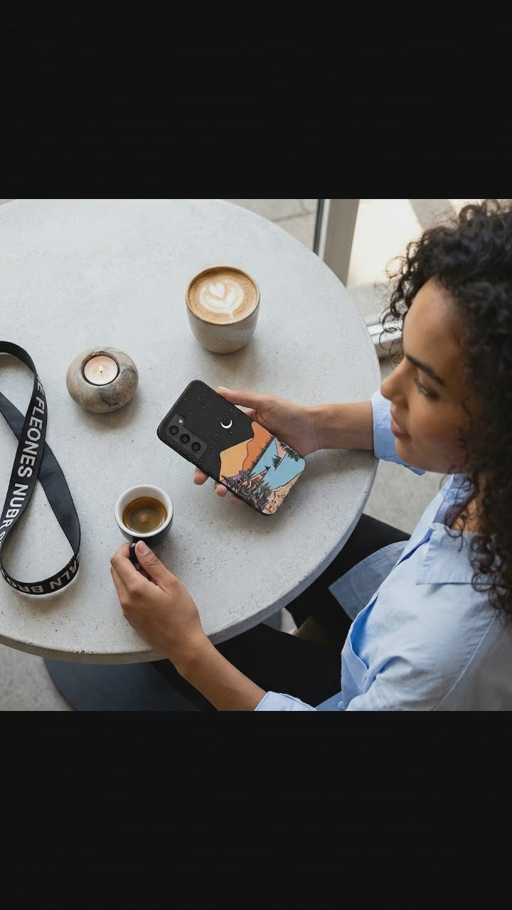 Black Night Trails Samsung Galaxy S23 Case - Product video demonstration