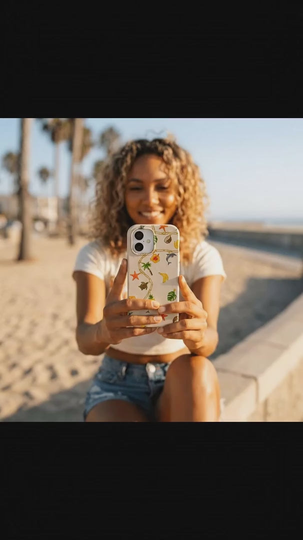 Seashell Island Charms iPhone 15 Case - Product video demonstration