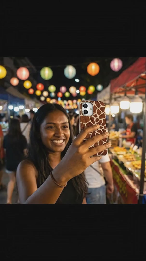 Seashell Giraffe iPhone 15 Case - Product video demonstration