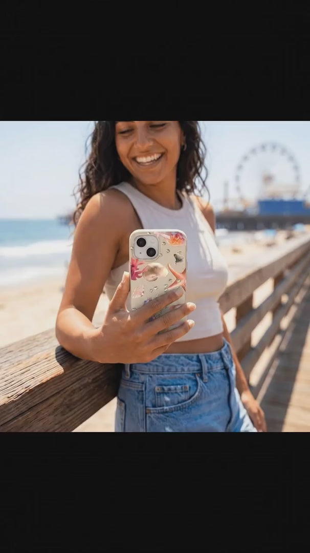 Seashell Aqua Dreams iPhone 17 Pro Case - Product video demonstration