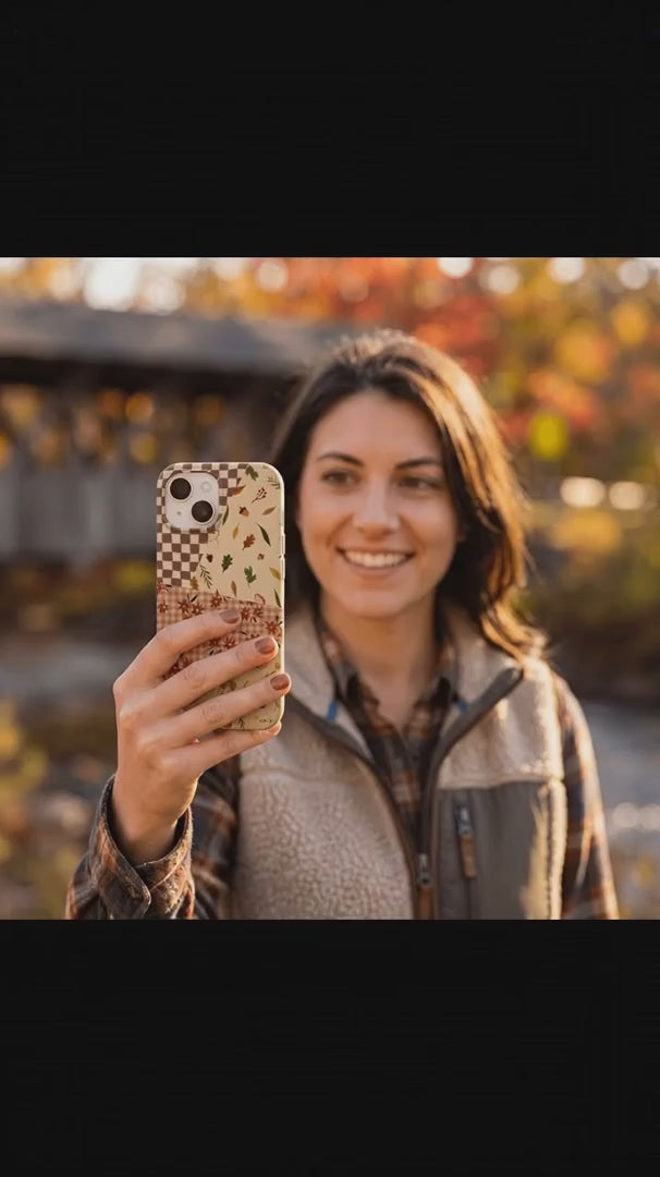 Seashell Autumn Quilt iPhone 16 Case - Product video demonstration