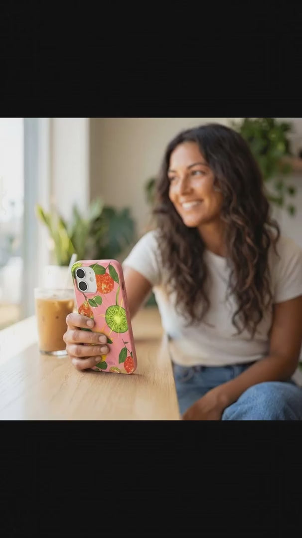 Bubblegum Pink Disco Fruity iPhone 15 Pro Case - Product video demonstration