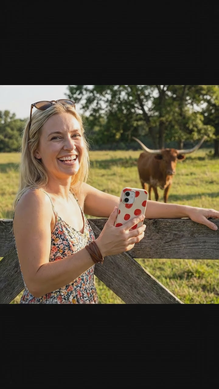 Seashell Cheery Dots iPhone 17 Case - Product video demonstration