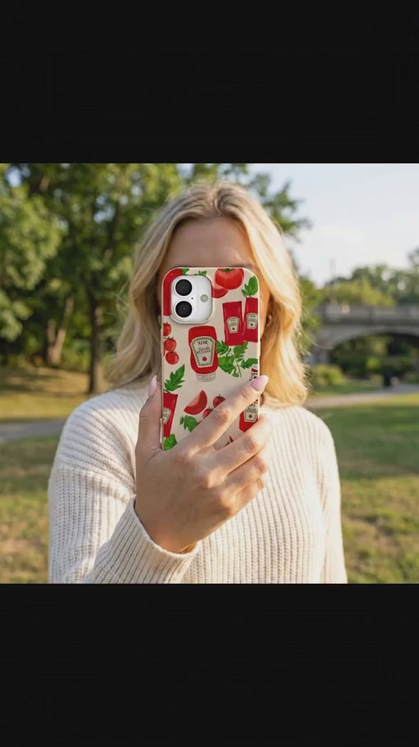 Seashell Ketchup Party iPhone 15 Pro Case - Product video demonstration