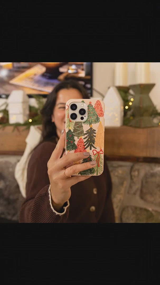 Seashell Festive Trees iPhone 16 Case - Product video demonstration