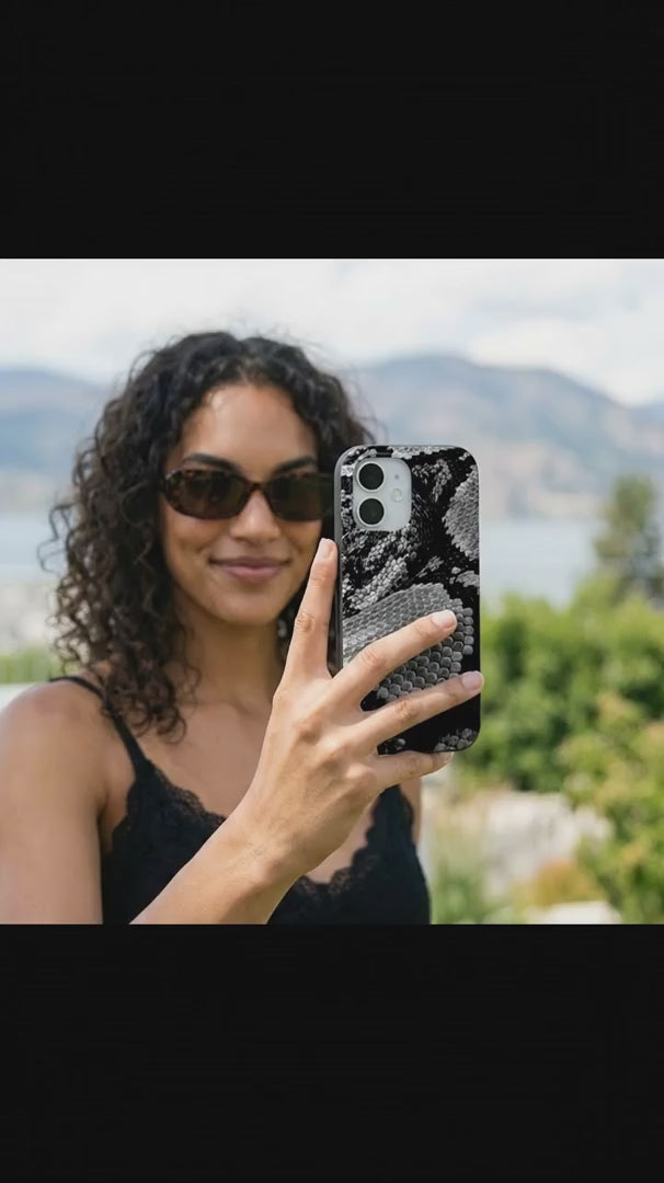 Black Snake Scale iPhone 15 Pro Case - Product video demonstration