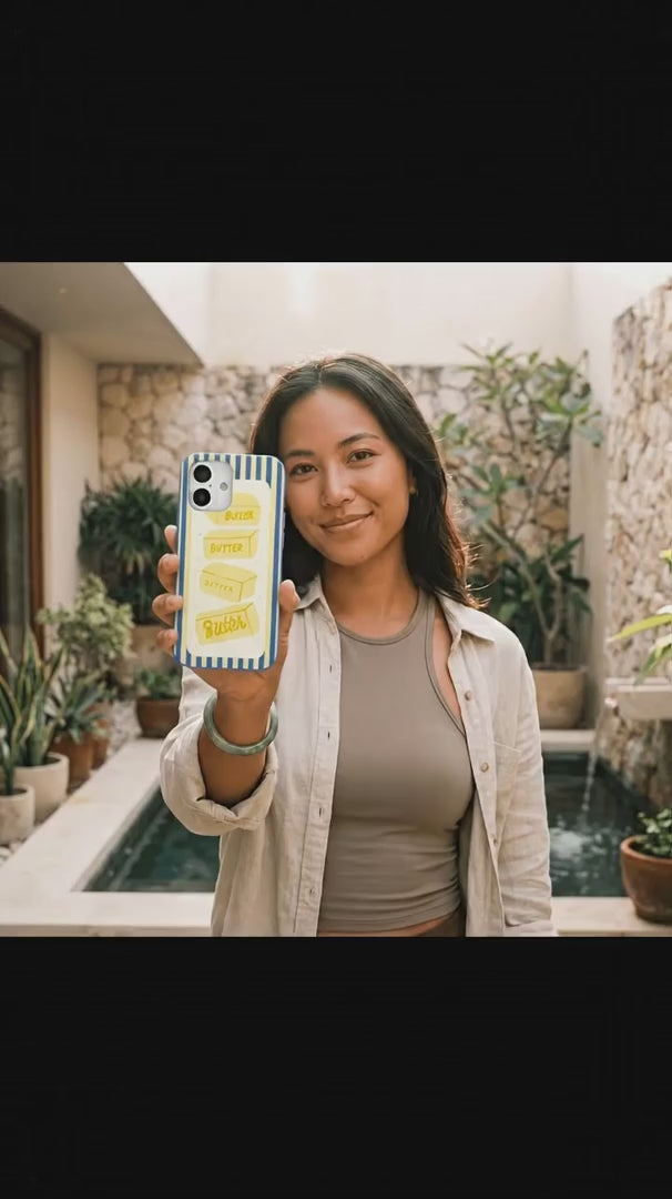 Electric Blue Butter Bars iPhone 15 Case - Product video demonstration