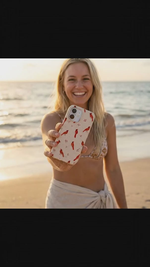 Seashell Cardinals iPhone 16 Pro Case - Product video demonstration