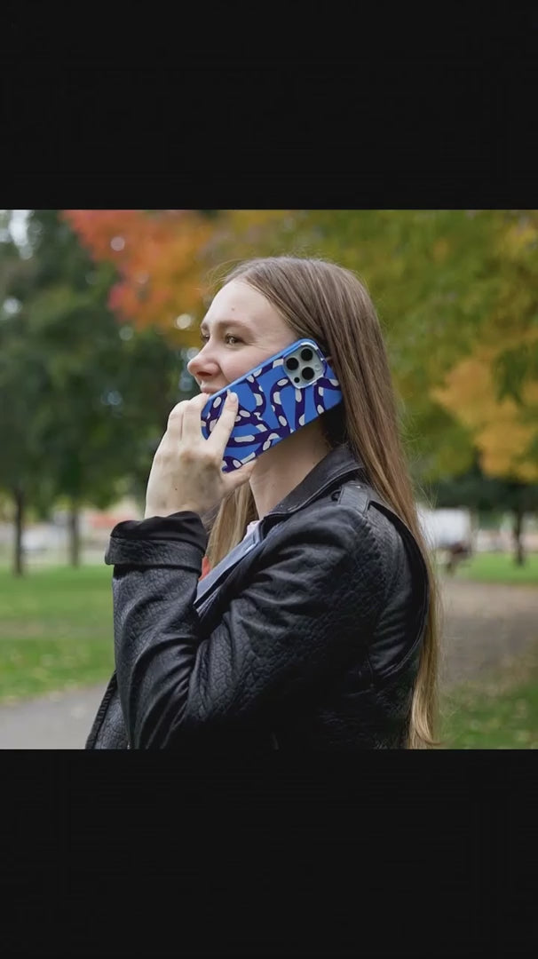 Electric Blue Noodles iPhone 16 Case - Product video demonstration