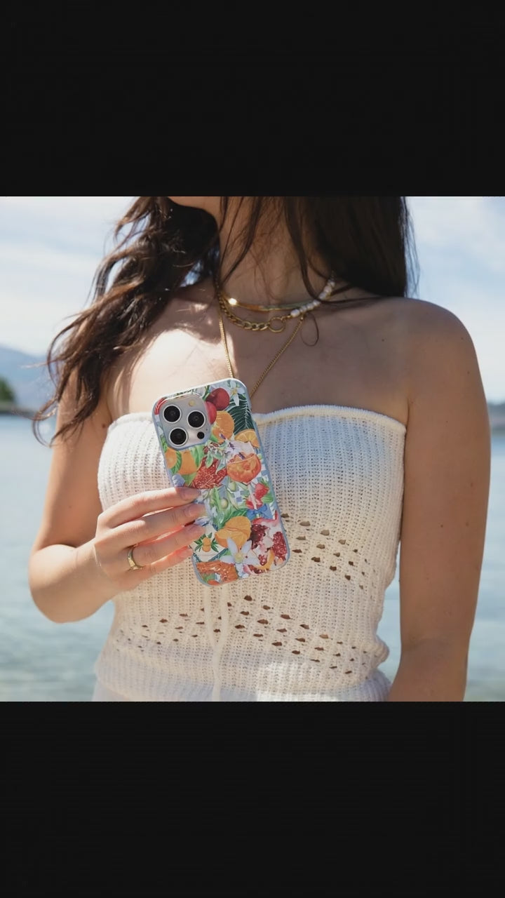 Powder Blue Mediterranean Summers iPhone 17 Case - Product video demonstration