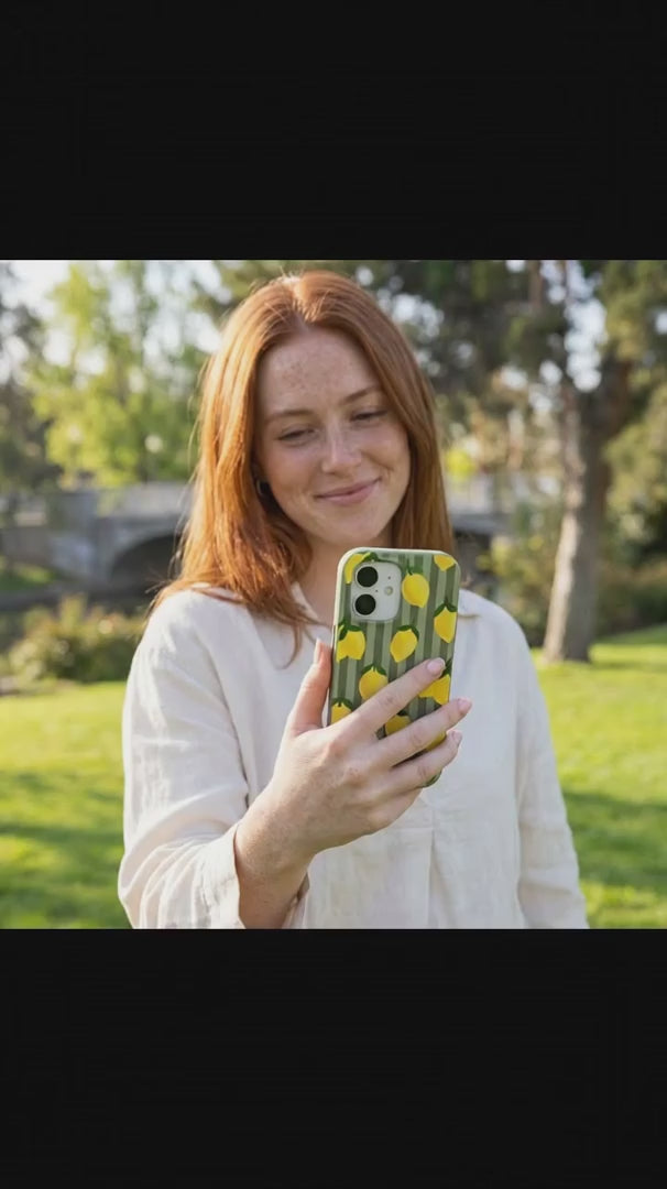 Forest Floor Zesty Lines iPhone 15 Pro Case - Product video demonstration