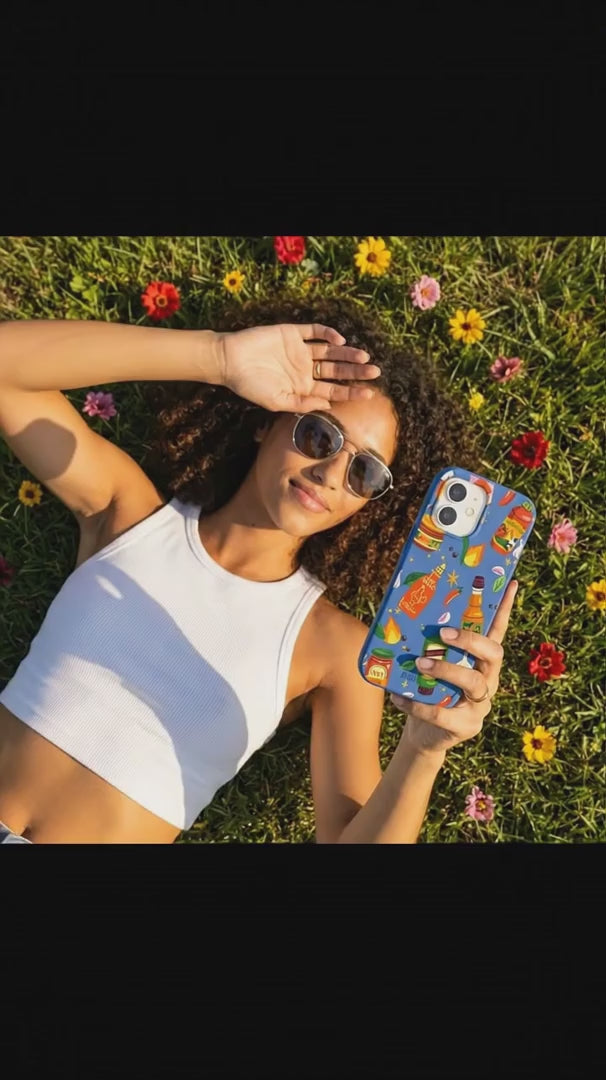 Electric Blue Hot Stuff iPhone 16 Pro Case - Product video demonstration