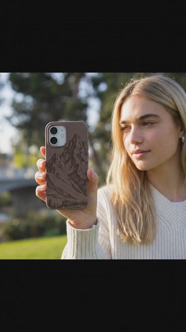 Chocolate Brown Silent Summit iPhone 16 Case - Product video demonstration