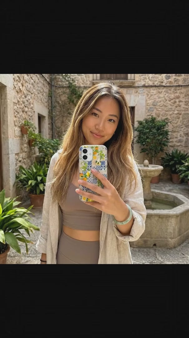 Seashell Amalfi Fruits iPhone 16 Pro Case - Product video demonstration