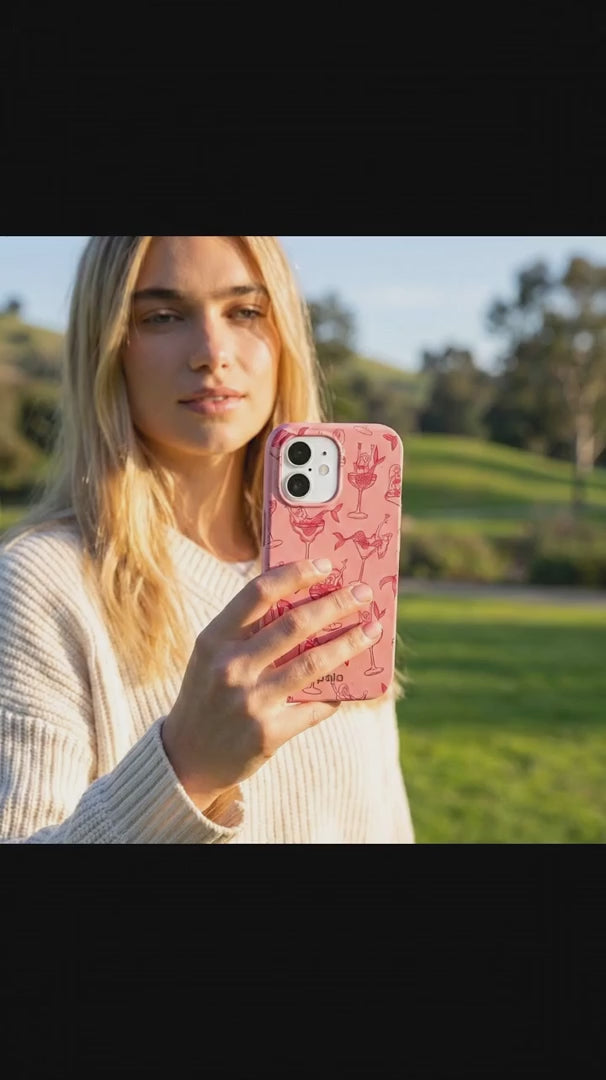 Bubblegum Pink Mermaid Cocktail iPhone 16 Pro Max Case - Product video demonstration