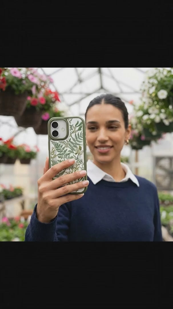 Clear Herbarium iPhone 17 Pro Case With Forest Floor Ridge (MagSafe included) - Product video demonstration