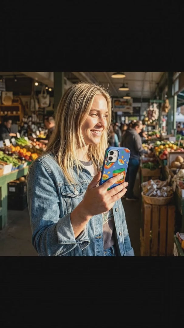 Electric Blue Kimchi Club iPhone 14 Pro Case