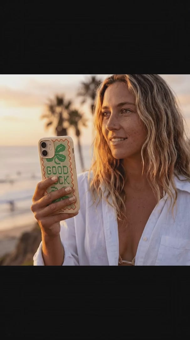 Seashell Good Luck Lace iPhone 15 Case - Product video demonstration