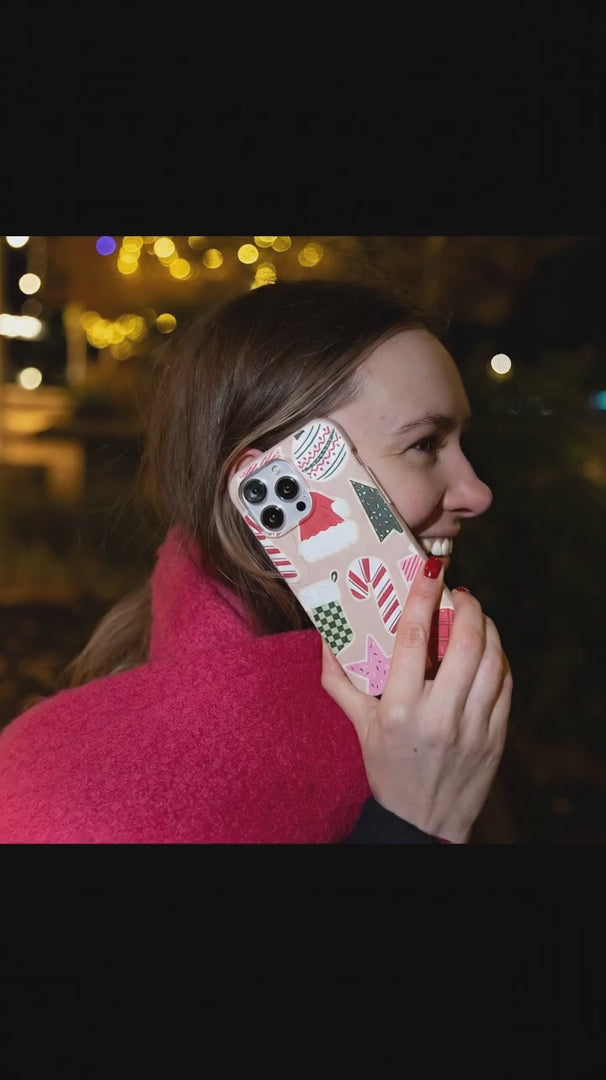 Seashell Festive Cookies iPhone 16 Case - Product video demonstration