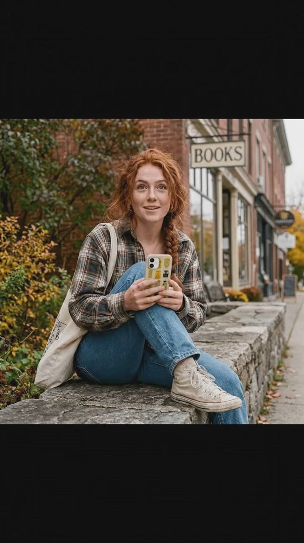 Seashell Mustard Fan iPhone 15 Case - Product video demonstration