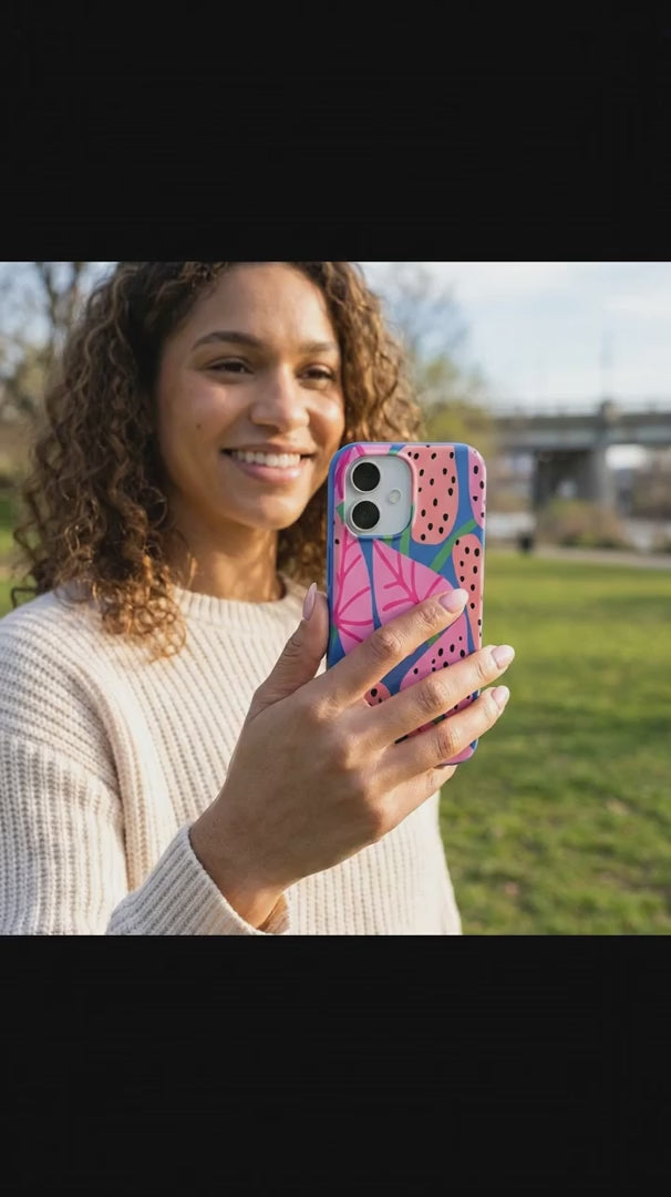 Electric Blue Candy Bloom iPhone 16 Pro Case - Product video demonstration