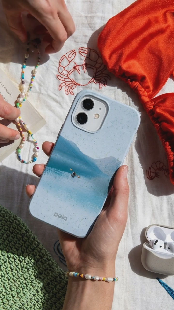Powder Blue Serene iPhone 17 Case - Product video demonstration