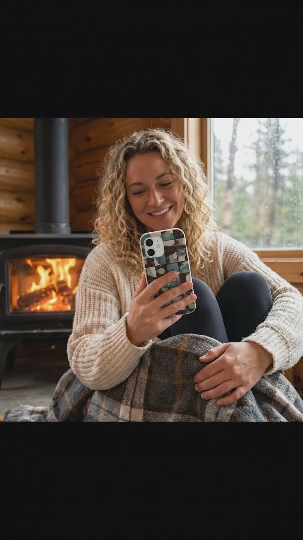 London Fog Mosaic Puzzle iPhone 15 Case - Product video demonstration