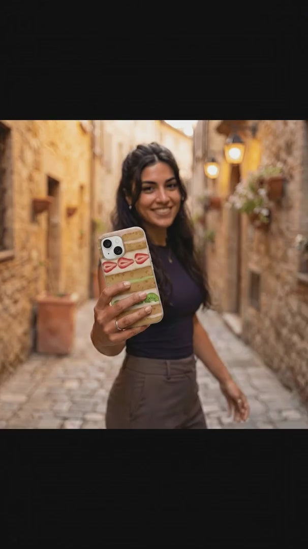 Seashell Fruit Cake iPhone 14 Case - Product video demonstration