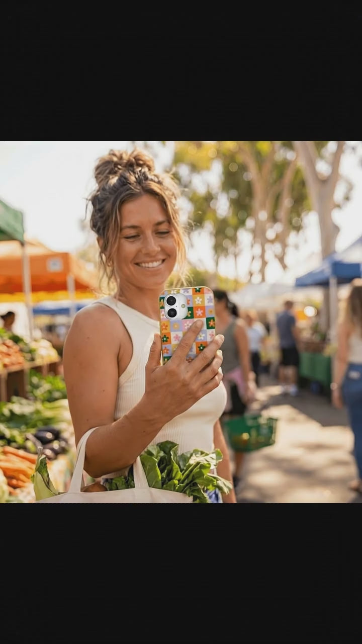 Honey Flower Tiles iPhone 17 Case - Product video demonstration