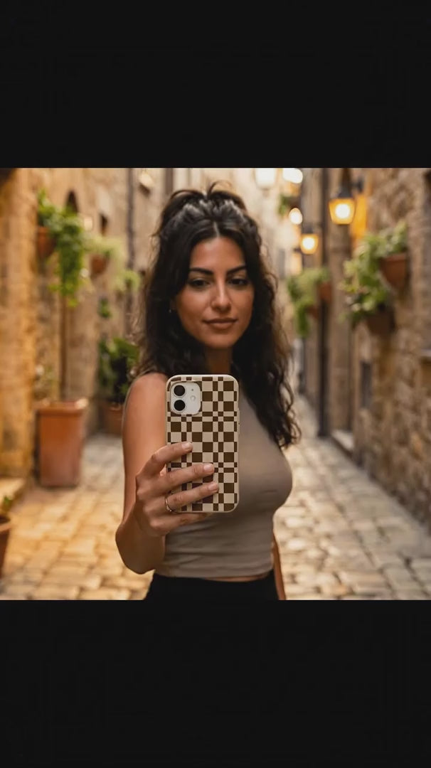 London Fog Chestnut Checkers iPhone 16 Pro Max Case - Product video demonstration